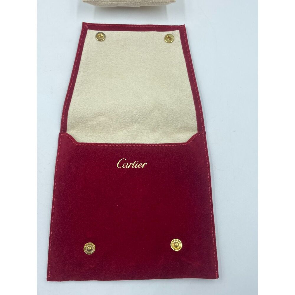 Authentic Cartier Red Suede Watch Jewelry Pouch Travel Case 3 Pillow Lot Spain